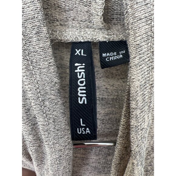 Smash Open Front Cardigan Sweater Women Large Long Sleeve Tan Neutral Cozy Knit - Picture 3 of 6